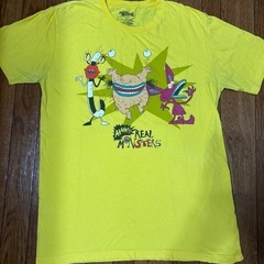  REAL MONSTERS　半袖Tシャツ　古着　イエロー　L