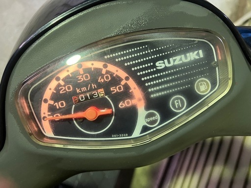 【売約済】実働  LEDライト スズキ CA45A レッツ4  4スト原付 インジェクション スクーター ブラック