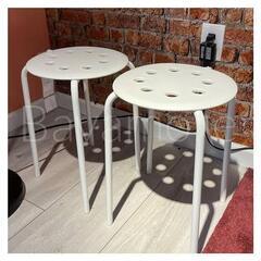2点イケア IKEA スツール 丸椅子 MARIUS マリウス