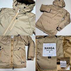 NANGA(ナンガ)AURORA DOWN JACKET(オーロラダウンジャケット)オーロラテックスフーデッドダウンパーカー S ベージュ 超美品 防水 防寒の画像