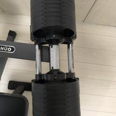 【トレーニングセット】FREX BELL32kg×2　4kg刻み (可変式ダンベル)＋トレーニングベンチ(角度調節可)
+ スタンド

の画像
