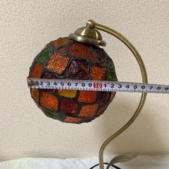 レトロ ステンドグラス風ランプ(美品) (未使用)の画像