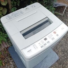 ★ 美品!!お届け可!!★ AQUA 6.0㎏ 風乾燥機能付き 全自動洗濯機 AQW-S60G(W) 2019年製の画像