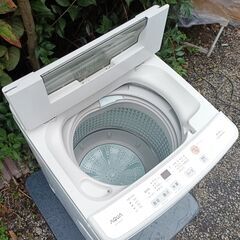 ★ 美品!!お届け可!!★ AQUA 6.0㎏ 風乾燥機能付き 全自動洗濯機 AQW-S60G(W) 2019年製の画像