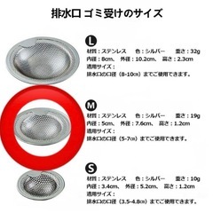 排水口ゴミ受け　ステンレスの画像