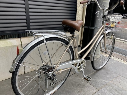 【27インチ自転車】美品❗️6段変速　LEDライト　BAA認定車❗️リヤタイヤ、チェーン新品❗️若林自転車　浜大津店　SALE中❗️