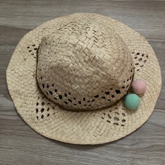 無料　子ども用麦わら帽子　折りたたみOK