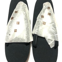 新品　桐　草履　黒　喪服用