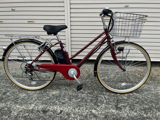 新品★未使用　電動アシスト自転車 シマノ製6段変速 26インチ 　レッド