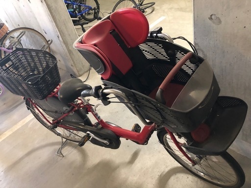 10/14まで【保証・説明書なし】【※要修理】子乗せ(前)付き電動アシスト自転車 ブリジストン Angelino Assista