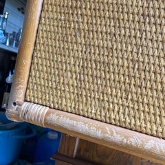 ラタンの収納ベンチ　籐のベンチ　アジアン家具　ナチュラル　収納家具の画像