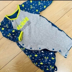 【60〜70】長袖ロンパース　3枚組の画像