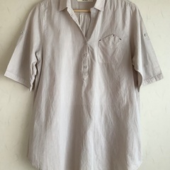 【美品】レディース ブラウス Lサイズ　半袖　ikka イッカ　...