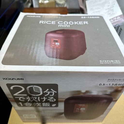 コイズミライスクッカー、炊飯器、未使用品