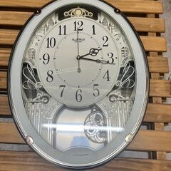 【中古】電波時計　リズム(RHYTHM) 製