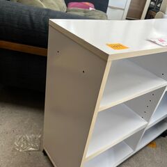 リサイクルショップどりーむ天保山店　No14677　ラック　オシャレホワイト　本棚　キャスター付き　の画像