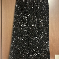 黒スパンコールタイトスカート L