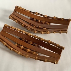 【美品】おしぼり置き　おしぼりトレー　竹細工　小物置き　トレー　竹製　来客用 の画像