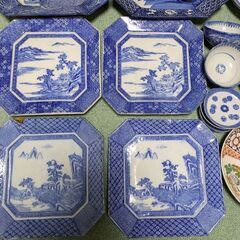 古い印判皿　古道具　多肉寄せ植えにもの画像