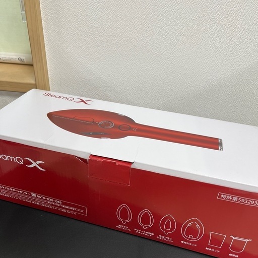 【新品未使用】スチームアイロン SteamQ X シャイニーレッド JSE-4874X(SR)