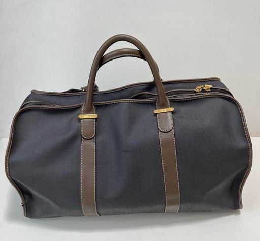 Dunhill ダンヒル ボストンバッグ ロゴ金具 茶