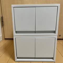 【未使用】ポリプロピレンケース・引出式・深型・２個（仕切付）・ホ...