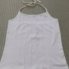 レディース Ｍ キャミソール 白、水玉模様の画像