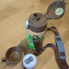 水筒 600ml 直のみ 肩ひも付 2way 保温 ステンレス ...