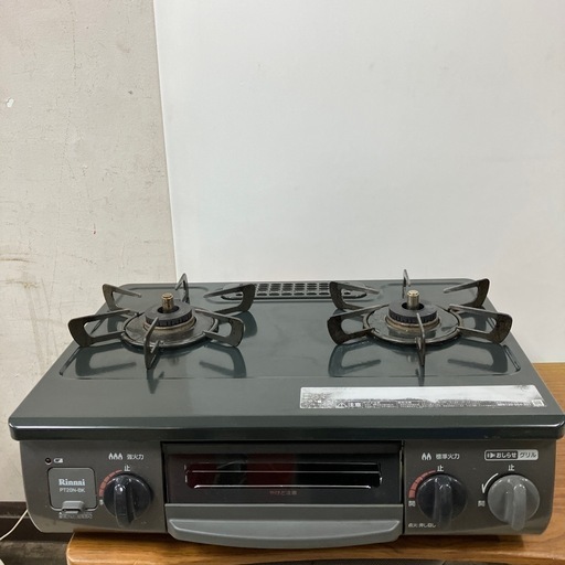 ☆値下げ☆O2410-190 リンナイ ガステーブル LPガス 2022年製 PT20N-BKL 通電確認済み 中古