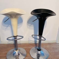 高さ調整可能　バーチェア2脚セット