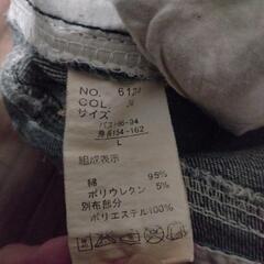 レディース　デニムチェック膝下サロペット　の画像