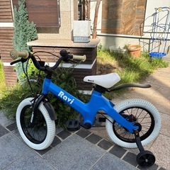 子供用14インチ自転車（補助輪付き）の画像