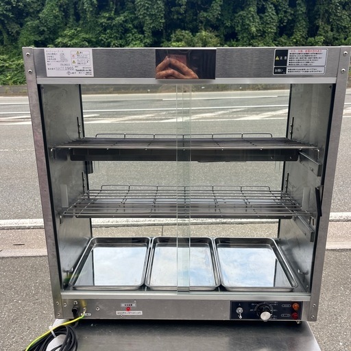 ☆  中古品  安吉 ヤスキチ 業務用ホットショーケース PRO-9WSE-B ホットスナック 保温 保温ケース☆ 