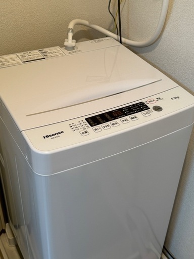 Hisense 全自動 洗濯機 5.5kg ホワイト HW-K55E