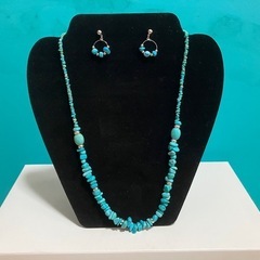 （決まりました）ターコイズ ロングネックレス/ターコイズ ピアス...