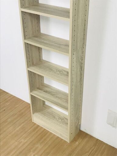 【新品】スッキリ収納　天井つっぱり書棚45㎝  oak　【アウトレット】 天井つっぱりラック TEN 幅45cm×奥行29cm 書棚 収納棚 収納
