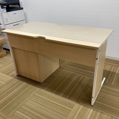 デスク　ナチュラル　袖引出しつき　