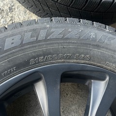 ブリヂストン VRX3 スタッドレスタイヤ 17インチ ホイール付き 4本セットの画像