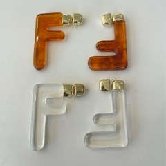 【新品未使用】Fクリアピアス
