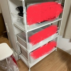 「取引中
」無印良品　白　スチール　棚　シェルフ