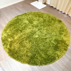 【決まりました】モコア　ラグ　円形　グリーン　カーペットの画像
