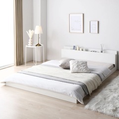 棚付きすのこローベッド の画像