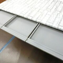 事務用平デスク ライトグレー 幅140cm/奥行き70cm/高さ70cmの画像