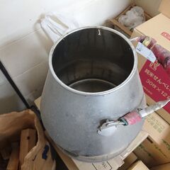 ④　ステンレス製　集乳缶　ミルク缶　昭和　レトロ　アンティーク　酪農　牧場　開拓　古民具　骨董の画像