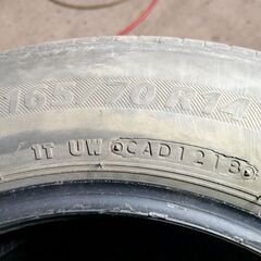 ⭐️ブリジストン⭐️ 165/70R14 2018年製 中古 ヴィッツ ポルテ フィット デミオの画像