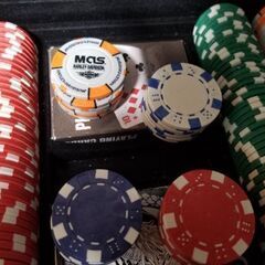 poker chip　ポーカー　バカラ　カジノ　チップ　中古品の画像