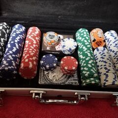 poker chip　ポーカー　バカラ　カジノ　チップ　中古品の画像