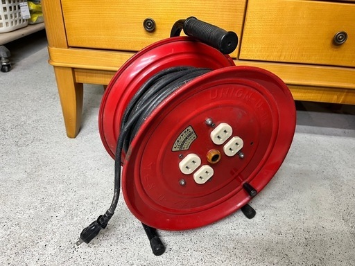 ユニオンドラムED-1530 屋内用 VCTケーブル コードリール  有効長30m 15A 100V 通電・動作確認済 中古 ③