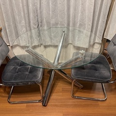 ガラステーブルセット受付終了