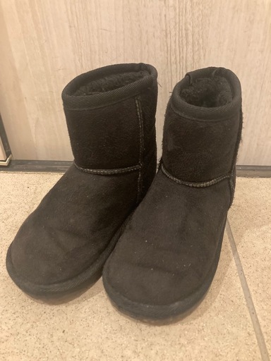 GU ムートンブーツ黒　18cm